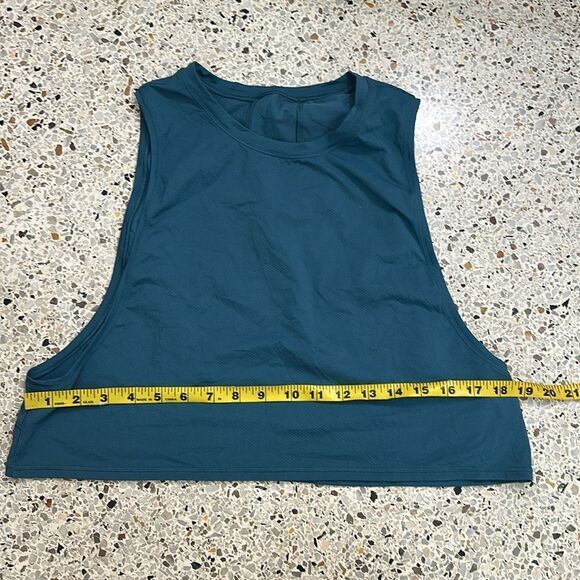 Lululemon desert teal turquoise crop muscle love tank 6 - Picture 7 of 7